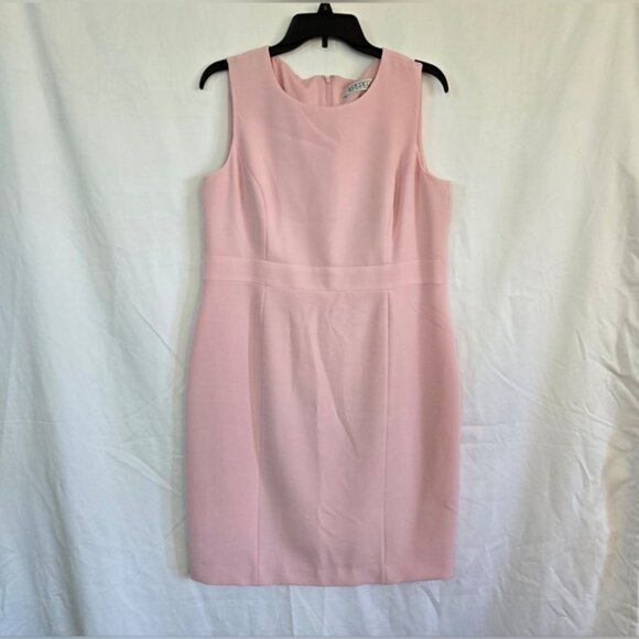 Kasper Womens Pink‎ Sleeveless Princess-Seam Career Lined Sheath Dress 14 Petite - Picture 1 of 9